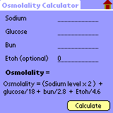 Globalrph Pda Bundle 2 Medical Palm Software Pharmacy Osmolality Calculator